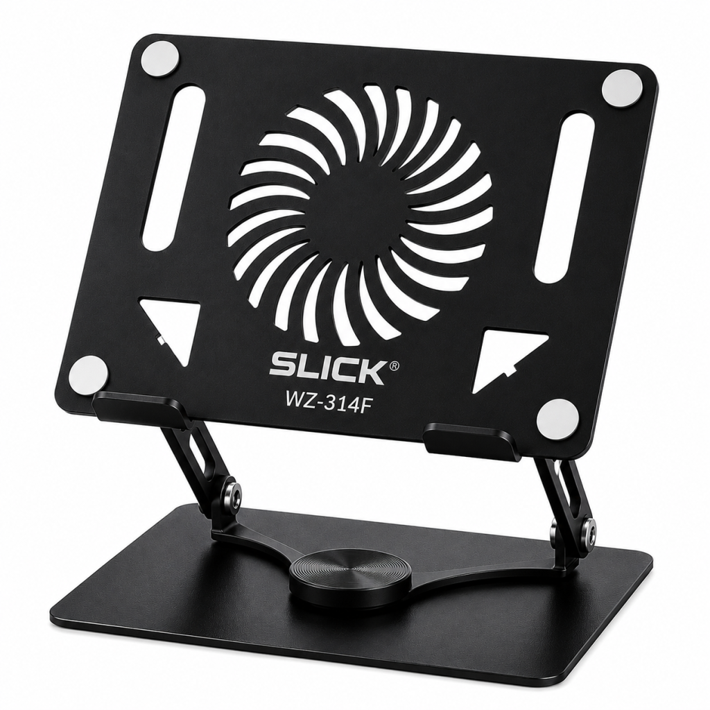 Swivel Laptop Stand With Fan: SLICK WZ-314F
